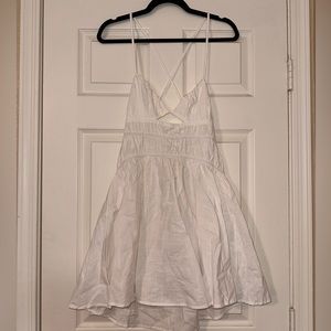 REVOLVE White cut out tie dress
